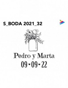 Sello Boda mod 32. Artesello