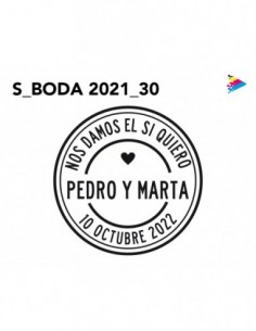 Sello Boda mod 30. Artesello
