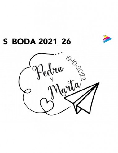 Sello Boda mod 26. Artesello