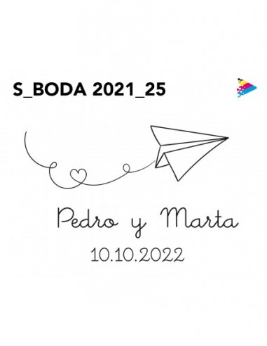 Sello Boda mod 25. Artesello