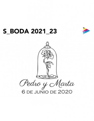 Sello Boda mod 23. Artesello