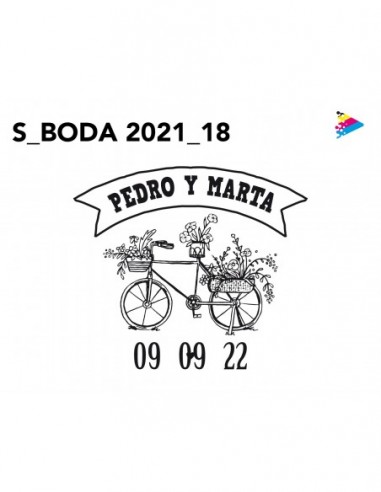 Sello Boda mod 18. Artesello