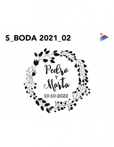 Sello Boda mod 02. Artesello