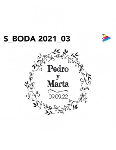 Sello Boda mod 03. Artesello