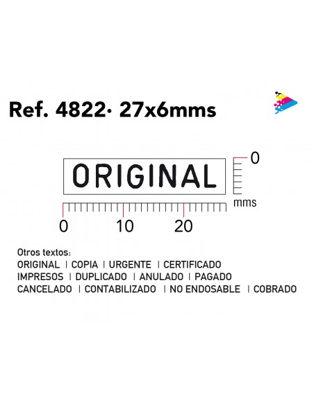 Trodat Printy 4822 Formulario tinta incorporada ejemplo