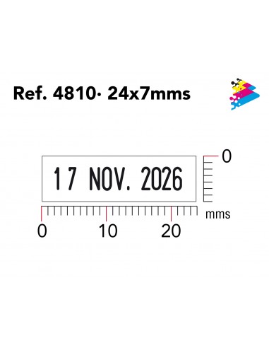 Trodat Printy 4810 Fechador automático 4810 3,8 mm ejemplo