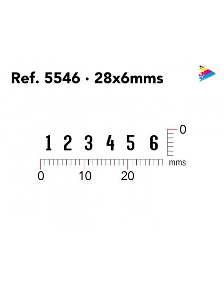 Trodat Profesional 5546 Numerador 4 mm 6 bandas ejemplo