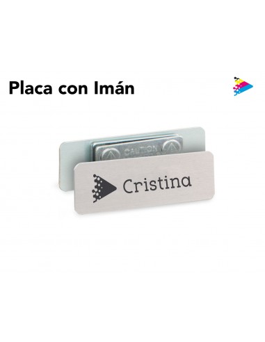 Placa identificativa con imán.