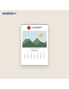 Calendario de faldilla 2027 personalizado · 23,5 cm