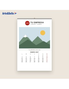 Calendario de faldilla 2027 personalizado · 43,5 cm