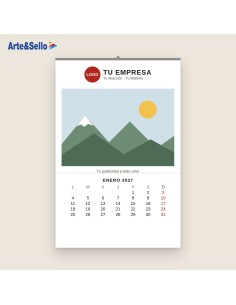 Calendario de faldilla 2027 personalizado · 48,5 cm