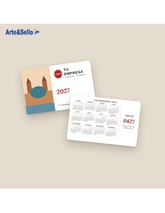 Calendario de bolsillo 2027 con rifa numerada