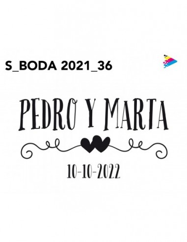 Sello Boda mod 36. Artesello